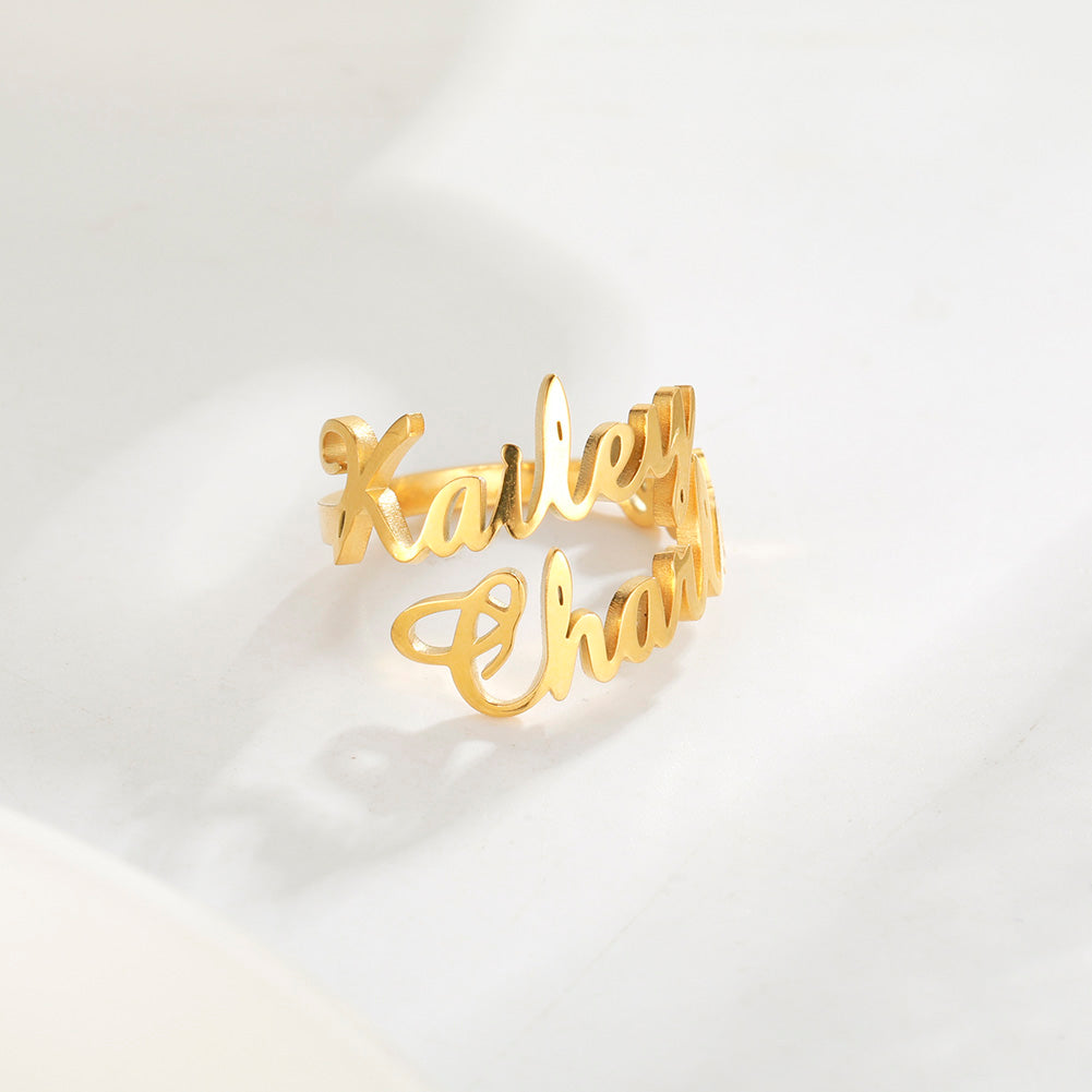 Full Silver Name Ring